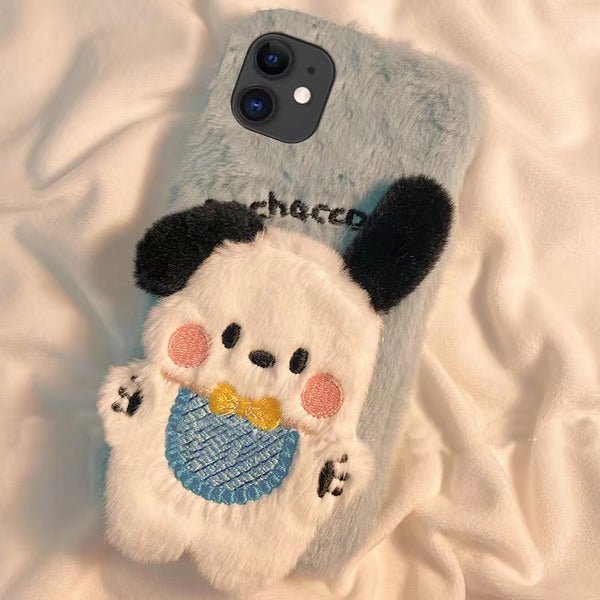 Pochacco Inspired Plush iPhone Case in 3 Color