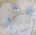 Baby Blue Bunny White Plush Bra and underwear Lingerie Set