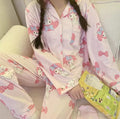 My Melody Inspired Spring/ Fall Pink Kawaii Long Sleeve and Pants Pajama Set