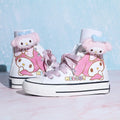 My Melody Inspired Black Blue Pink White Canvas High-Top Sneakers