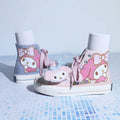 My Melody Inspired Black Blue Pink White Canvas High-Top Sneakers