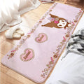 Kawaii Cute Kuromi Inspired Rectangular Bedside Area Rug Carpet