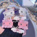 Kawaii Lolita Angelic Lace Choker in Black White Pink