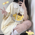 Pompompurin Inspired Yellow T-shirt with Detachable Peterpan Collar