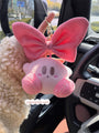 Kirby Inspired Pink Plushie Car Rearview mirror hanging pendant