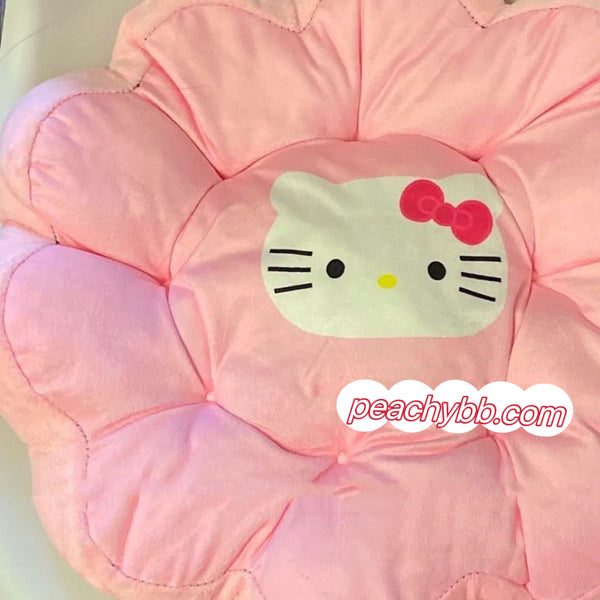 Hello Kitty Inspired Pink Flower Shape Seat Cushion
