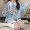 Cinnamoroll Pompompurin My Melody Kuromi Inspired Long Sleeve Shirt with Sailor Collar