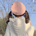 My Melody Inspired Pink Black Cream White Beret Hat