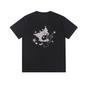 Kuromi Oversized Hot Drill Black and Purple T-shirt Tee