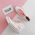 Sailor Moon Inspired Pink High-Top Canvas Sneakers