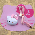 Hello Kitty Inspired Black and Pink Wired Mouse with Mouse Pad