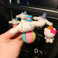 3D Cinnamoroll and Hello Kitty Inspired Car Vent Clip with Air Freshener and Diffuser Solid Perfume