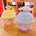 Kawaii Cute Hello Kitty My Melody Cinnamoroll Pompompurin Small Portable Travel Cup Bottle with Straw and Lid