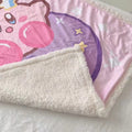 Kirby Inspired Pink Fleece Cozy Blanket