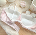 Kawaii Cute Bunny Plush Bra and Underwear Lingerie Set