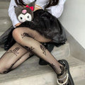 Skeleton Black Fishnet Pantyhose Stockings Tights Kawaii Cute Punk