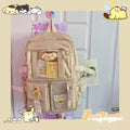 Cinnamoroll Kuromi Pompompurin My Melody Inspired Bookbag Backpack School Bag with Multiple Pockets