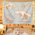 Kuromi My Melody Cinnamoroll Inspired Tapestry with String Lights