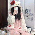 Hello Kitty Inspired Pink Hooded Night Gown