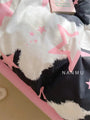 Y2K Black and Pink Star Pattern Cotton Bedding Duvet Cover Set Single Twin Queen King Size