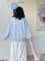 Cinnamoroll and Daisy Blue Sweater with Front Pocket Jumper