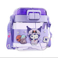 Hello Kitty Kuromi Cinnamoroll Inspired Square Shaped Travel Bottle with Handle and Strap