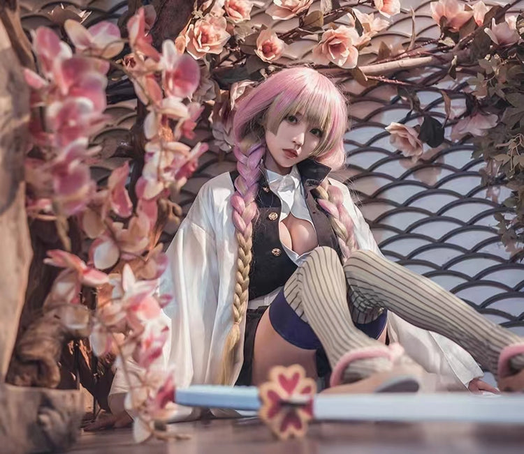 Demon Slayer Mitsuri Inspired Halloween Anime Cosplay Costume – PeachyBaby