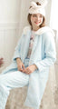 Cinnamoroll Inspired Baby Blue Fleece Pajama Set with Pants
