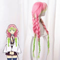 Demon Slayer Mitsuri Inspired Pink and Green Braided Hair Wig