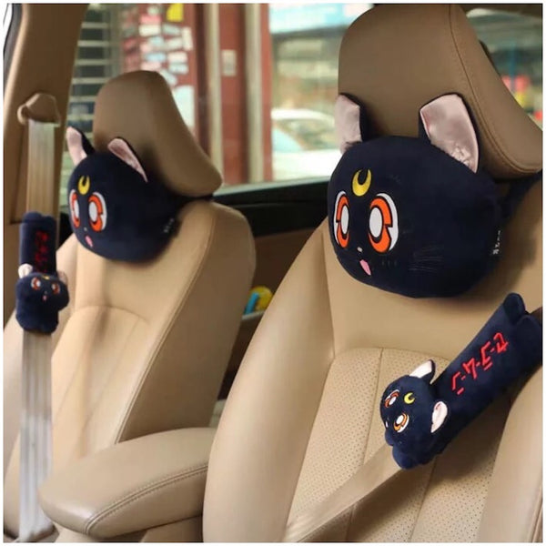 Car Headrest Cartoon Cute Pikachu Car Cushion Lumbar Support Steering Wheel  Cover Tissue Box Car Accessories Interior - Realistic Reborn Dolls for Sale