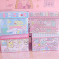 My Melody Cinnamoroll Little Twin Stars Hello Kitty Kuromi Pompompurin Pochacco Inspired Foldable Canvas Storage Box with Lid