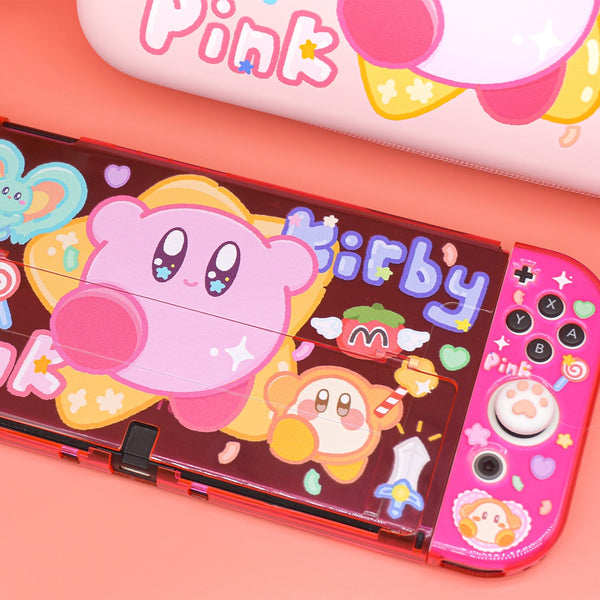 Kirby Inspired Pink Nintendo Switch OLED Case