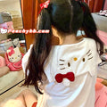 Hello Kitty Inspired White Sailor Collar Long Sleeve Top