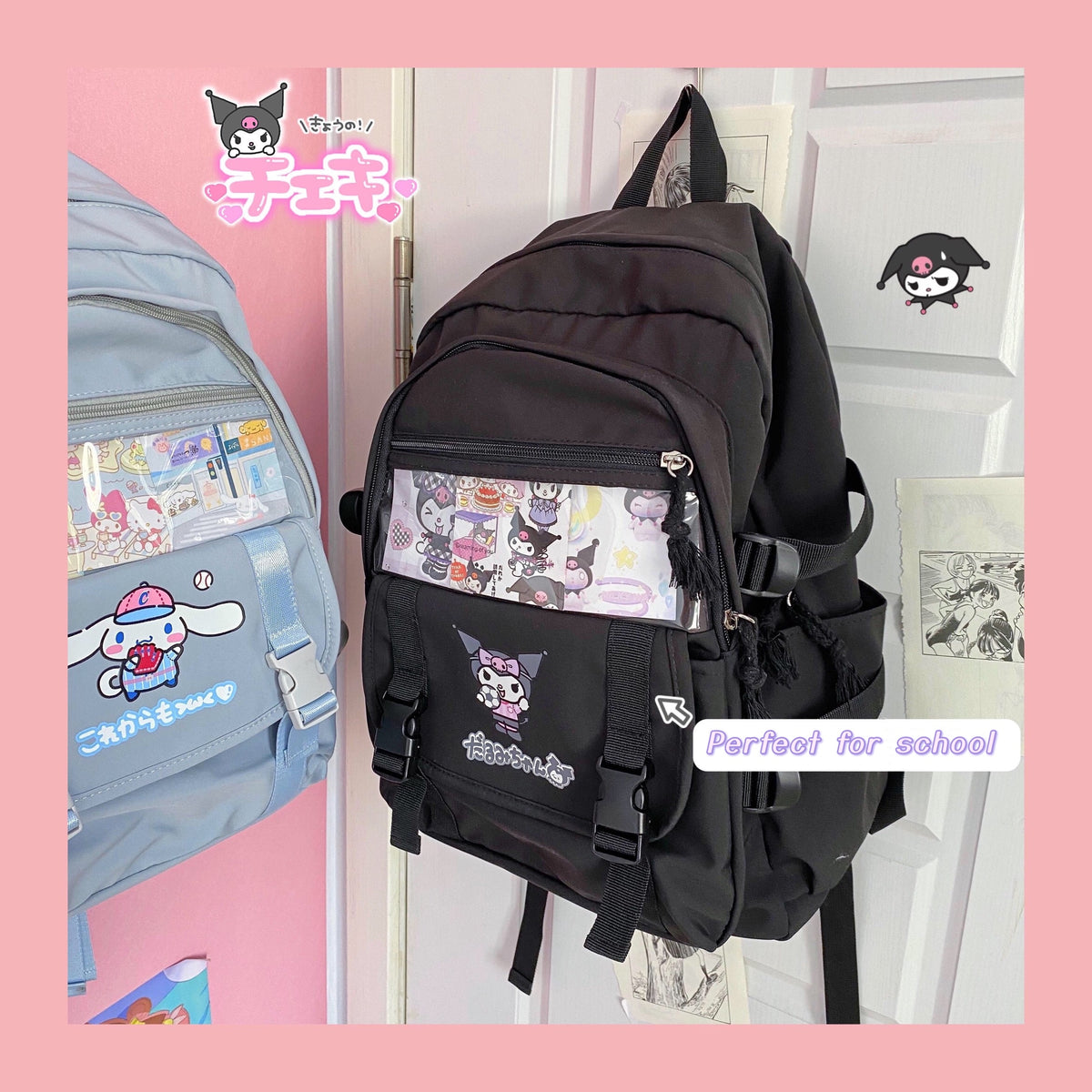 Cinnamoroll My Melody Kuromi Inspired Backpack Bookbag School Bag Back ...