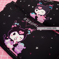 Kuromi Inspired Black and Pink Bedding Sheet Duvet Cover Set Queen Twin Double Full King Size