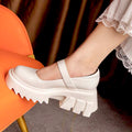 White Mary Jane Patent Leather Doll Shoes