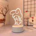 Cinnamoroll Kuromi Pompompurin My Melody Hello Kitty Badtzmaru Keroppi Transparent Table Lamp with 3 color temperature Night Light