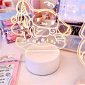 Cinnamoroll Kuromi Pompompurin My Melody Hello Kitty Badtzmaru Keroppi Transparent Table Lamp with 3 color temperature Night Light