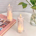 Candle Shape Table Lamp with Shimmer