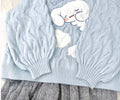 Sleeping Cinnamoroll Baby Blue V neck Sweater Jumper