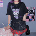 Kuromi Oversized T-shirt Black Tee