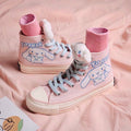 Ulzzang Featuring Cinnamoroll High-Top Canvas Sneakers Shoes with Socks