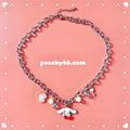 Kuromi My Melody Cinnamoroll Inspired Charm Bracelet Necklace Ring Hair Clip / Slides