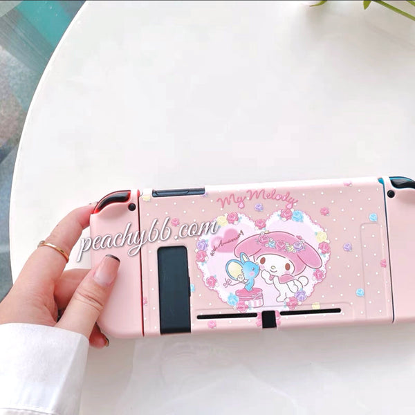 My Melody Inspired Nintendo Switch Carrying Case Bag Screen Protector Joy-Con Cover