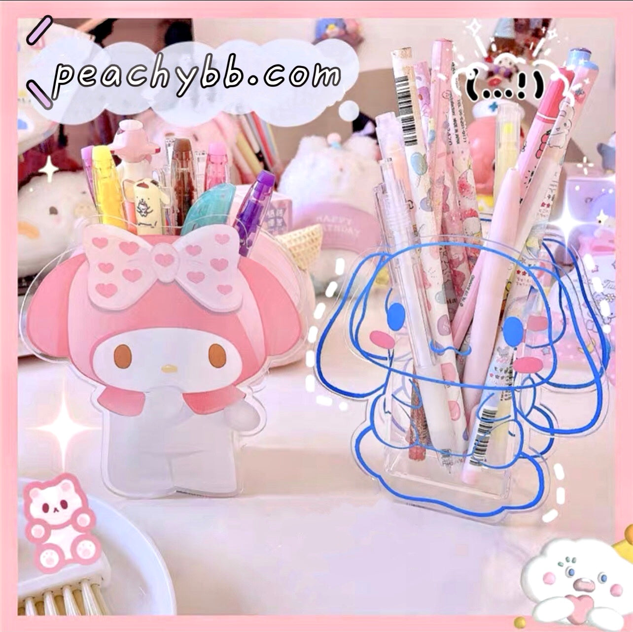 Cinnamoroll My Melody Inspired Plastic Acrylic Transparent Pencil Hold –  PeachyBaby