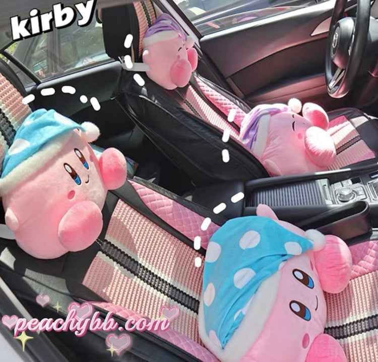 Sleepy Kirby Inspired Car Neck Headrest Back Pillows Accessories –  PeachyBaby