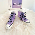 Kuromi Inspired Canvas High-Top Sneakers Shoes Purple
