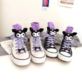 Kuromi Inspired Black and White Canvas High-Top Sneakers Shoes