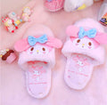 Sanrio Characters Kuromi My Melody Cinnamoroll Hello Kitty Pompompurin Close-Toe Slippers