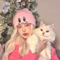 Kirby Beanie Pink and White